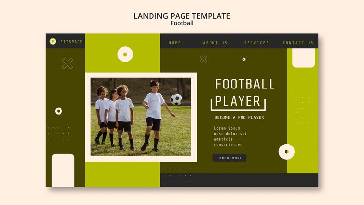 PSD grátis modelo de futebol de design plano