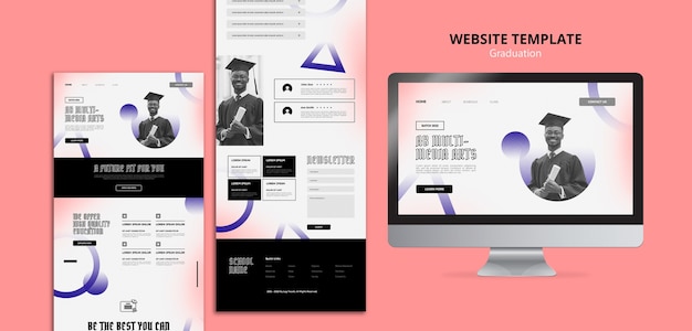 Modelo de graduação da página web de gradiente