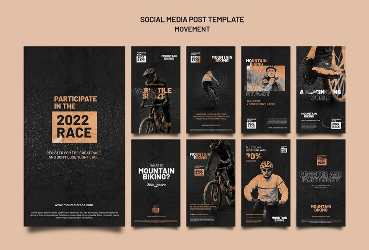 PSD grátis modelo de histórias de movimento no instagram