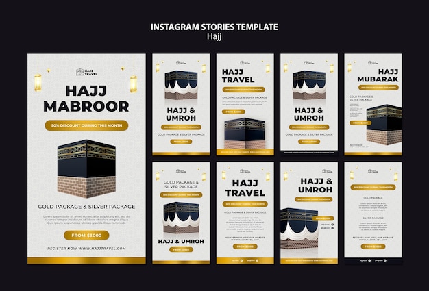 Modelo de histórias do instagram da temporada hajj