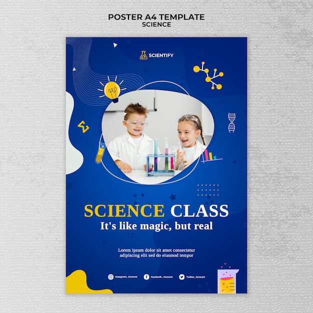 Modelo de impressão da aula de ciências