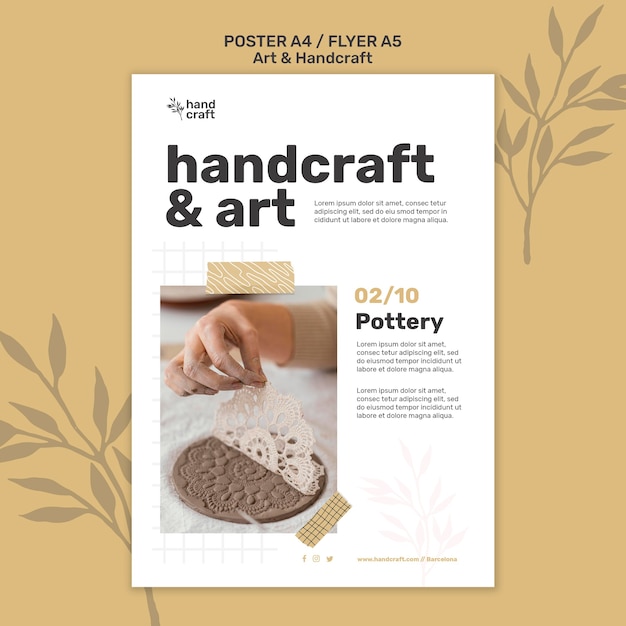 Modelo de impressão de arte e artesanato
