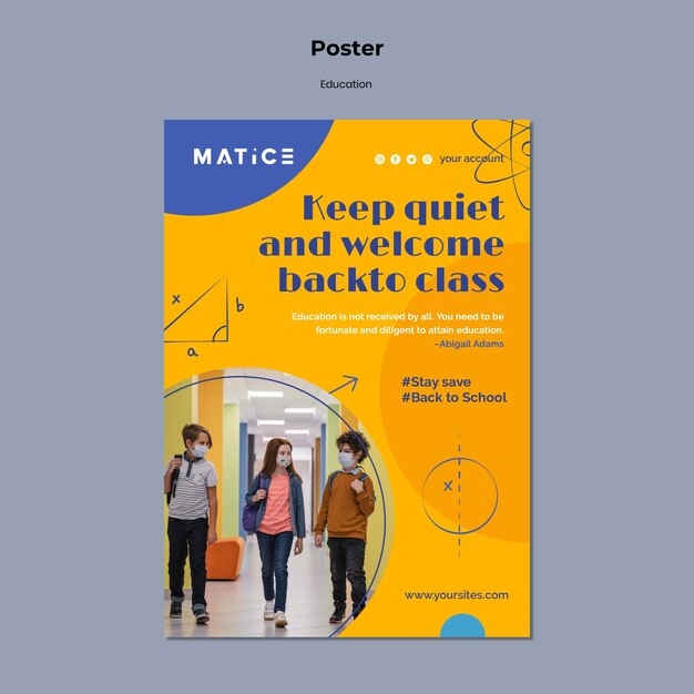 Modelo de impressão de educação criativa