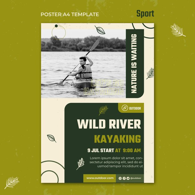 Modelo de impressão de esporte com foto