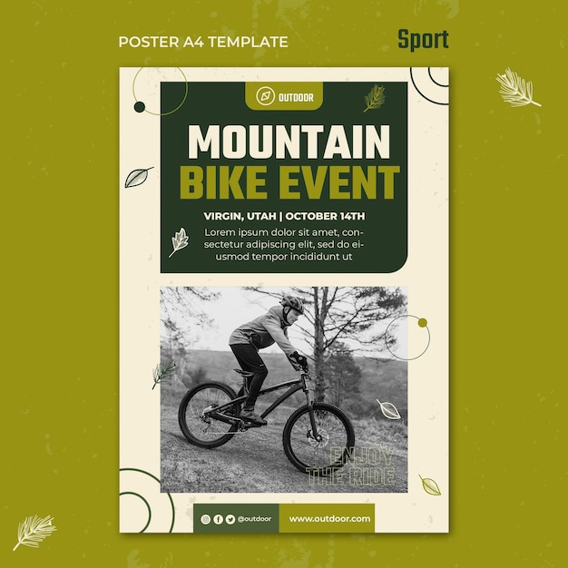 Modelo de impressão de esporte com foto