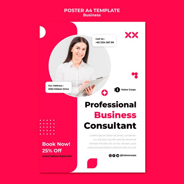 Modelo de impressão vertical de negócios