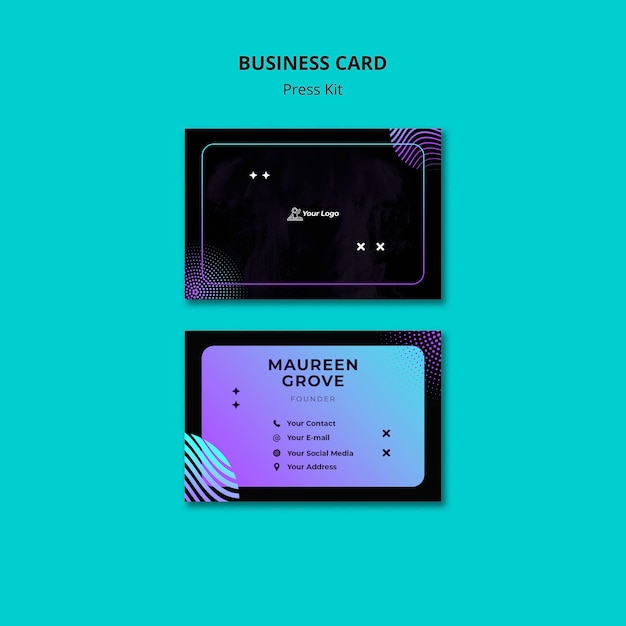 Modelo de kit de imprensa gradiente