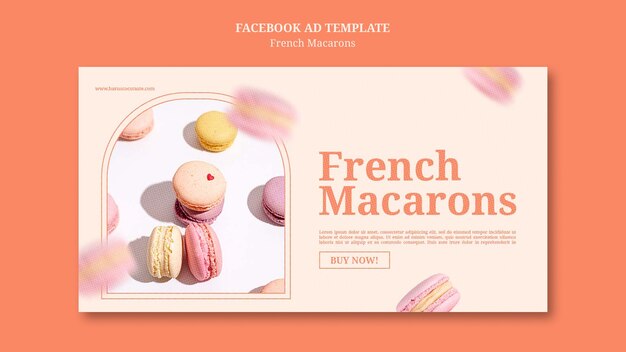 modelo de macarrão francês de design plano