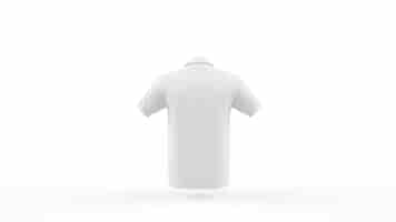 PSD grátis modelo de maquete de camisa polo branco isolado, vista traseira