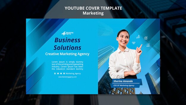 Modelo de marketing de design plano