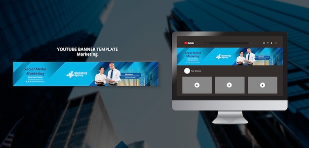 Modelo de marketing de design plano