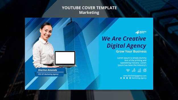 Modelo de marketing de design plano