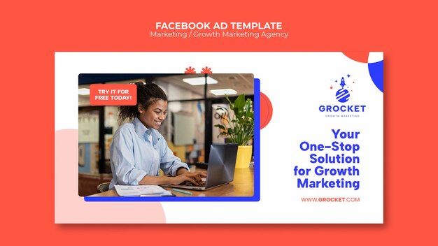 Modelo de marketing de design plano