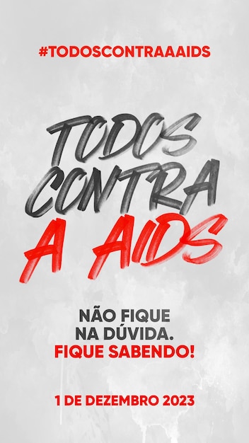 PSD grátis modelo de mídia social conta histórias de todos contra a aids
