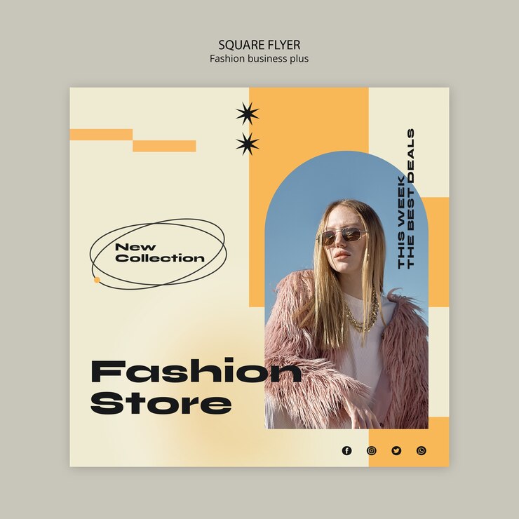 PSD grátis modelo de moda design plano