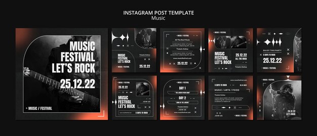 Modelo de música de design plano