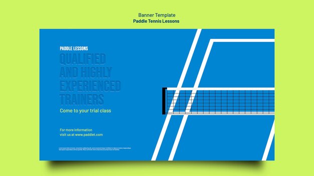 Modelo de padel de design plano