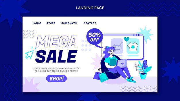 Modelo de página de destino da Cyber Monday