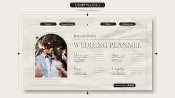 PSD grátis modelo de página de destino de celebração de casamento