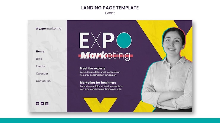 PSD grátis modelo de página de destino de design de evento