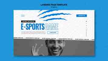 PSD grátis modelo de página de destino de e-sports