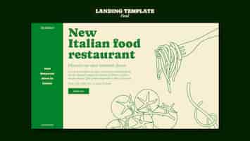 PSD grátis modelo de página de destino de restaurante de comida deliciosa