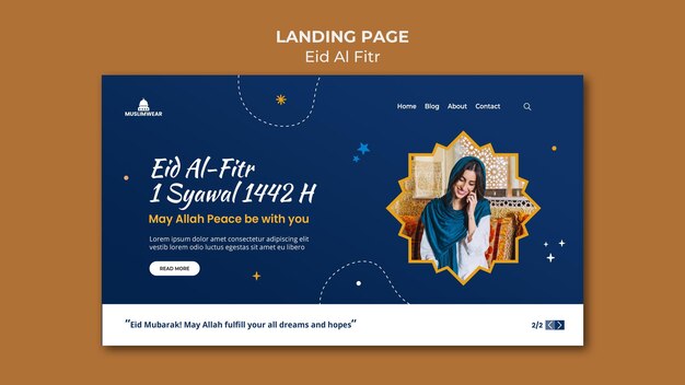 Modelo de página de destino Eid al-fitr