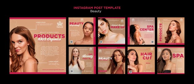Modelo de postagem de beleza no Instagram