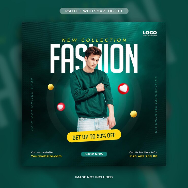 PSD grátis modelo de postagem de instagram de mídia social de venda de moda