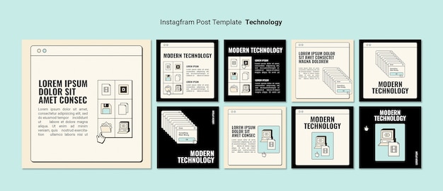 PSD grátis modelo de postagem de instagram de negócios de design plano