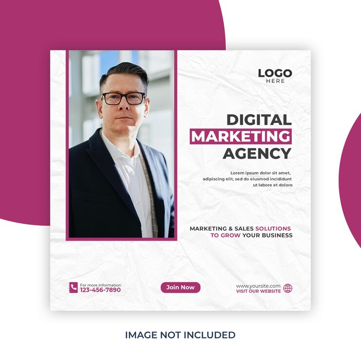 PSD grátis modelo de postagem de mídia social de marketing digital e banner web corporativo