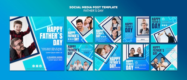 PSD grátis modelo de postagem de mídia social feliz dia dos pais
