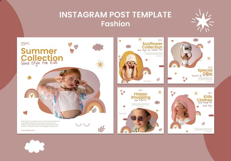 PSD grátis modelo de postagem do instagram de moda de design plano