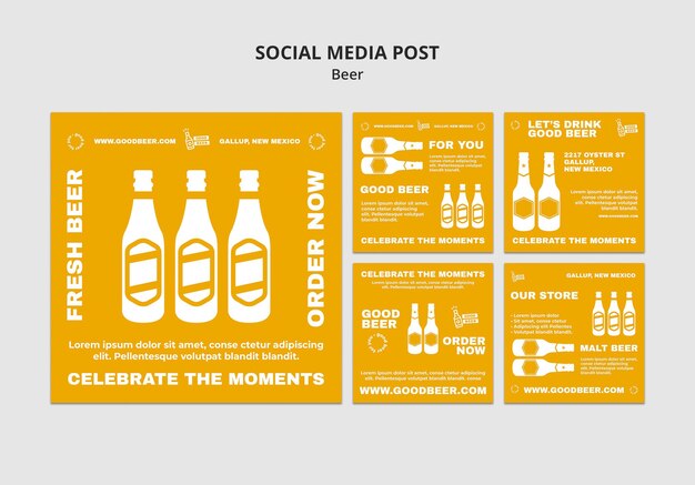 Modelo de postagem em mídia social para festa de cerveja