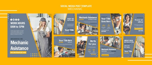 Modelo de postagem - mídia social de assistência mecânica