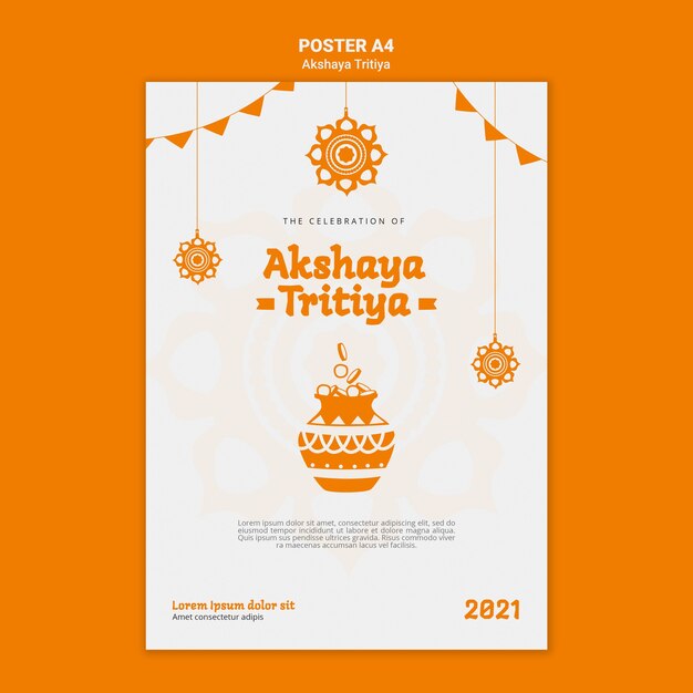 Modelo de pôster Akshaya tritiya