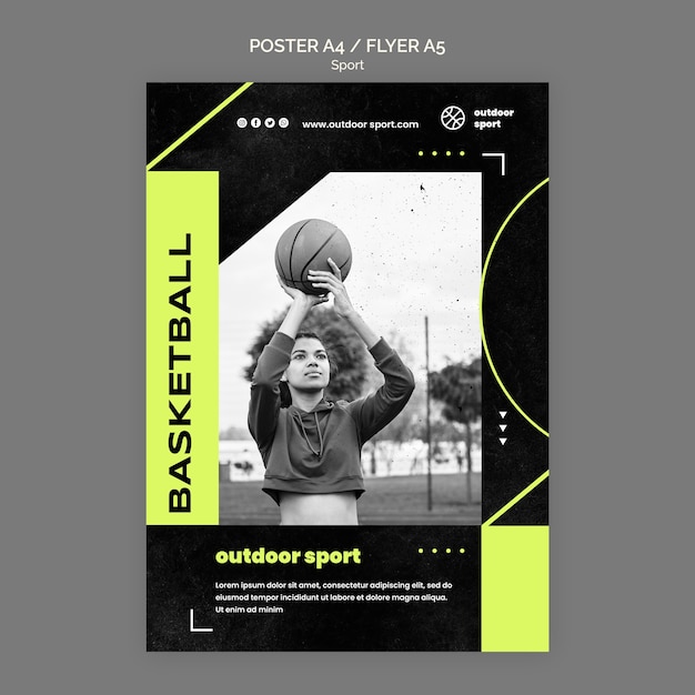 Modelo de pôster de esportes ao ar livre