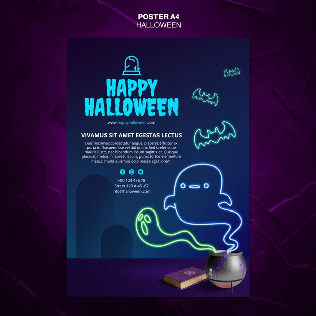 Modelo de pôster de evento de Halloween