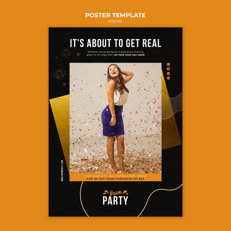 PSD grátis modelo de pôster de formatura