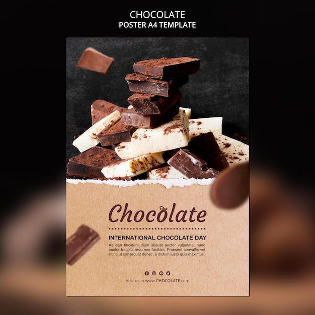 Modelo de pôster de loja de chocolates