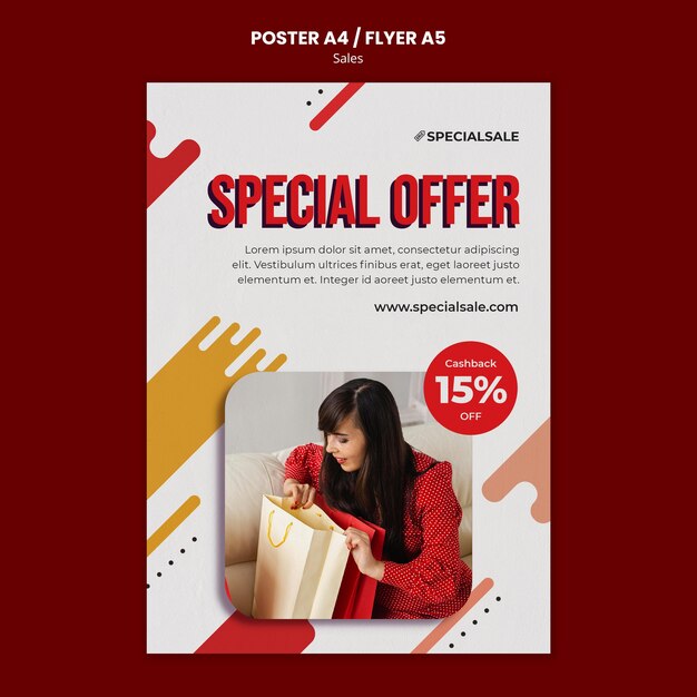 Modelo de pôster de oferta especial