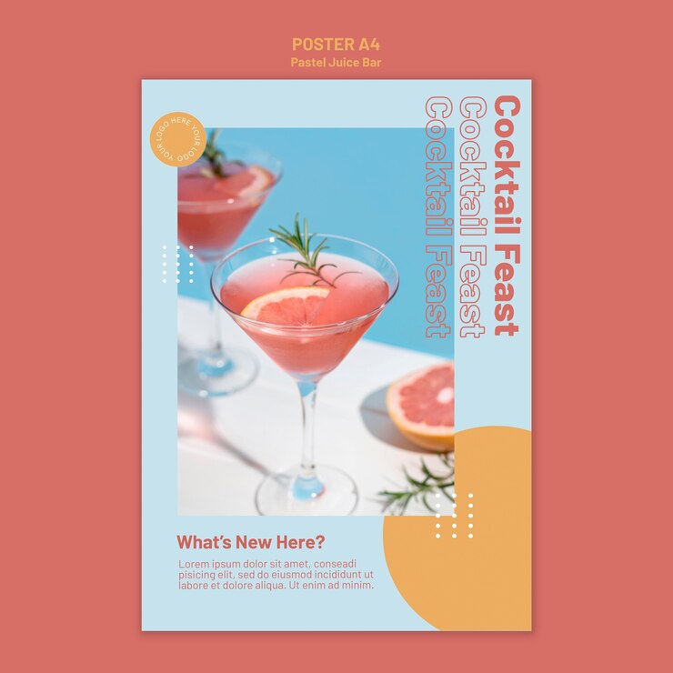 PSD grátis modelo de pôster de suco