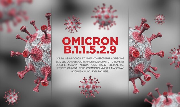 Modelo de pôster de vírus Omicron