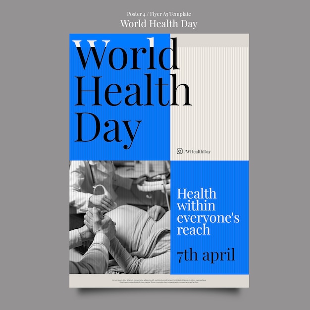 Modelo de pôster do dia mundial da saúde
