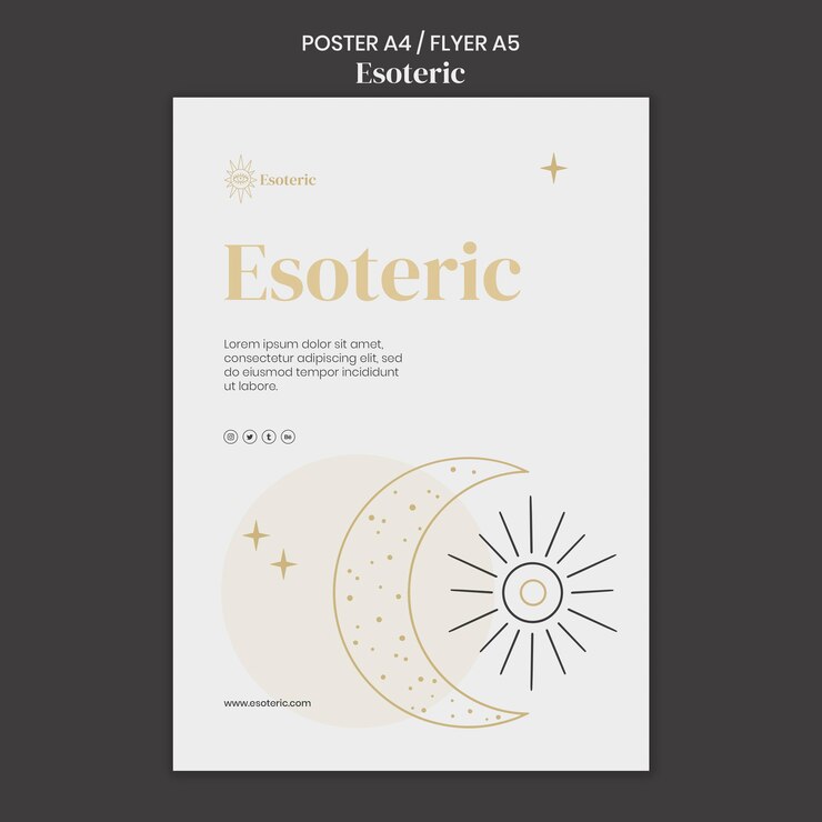 PSD grátis modelo de pôster esotérico