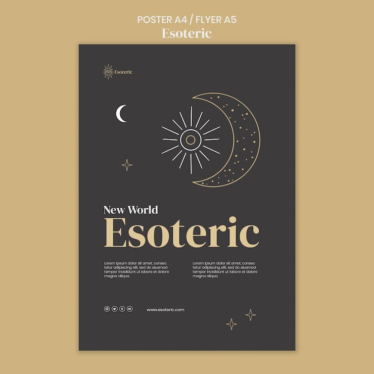 PSD grátis modelo de pôster esotérico
