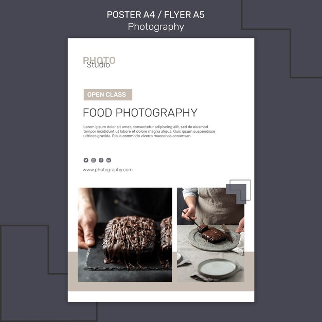 Modelo de pôster fotográfico