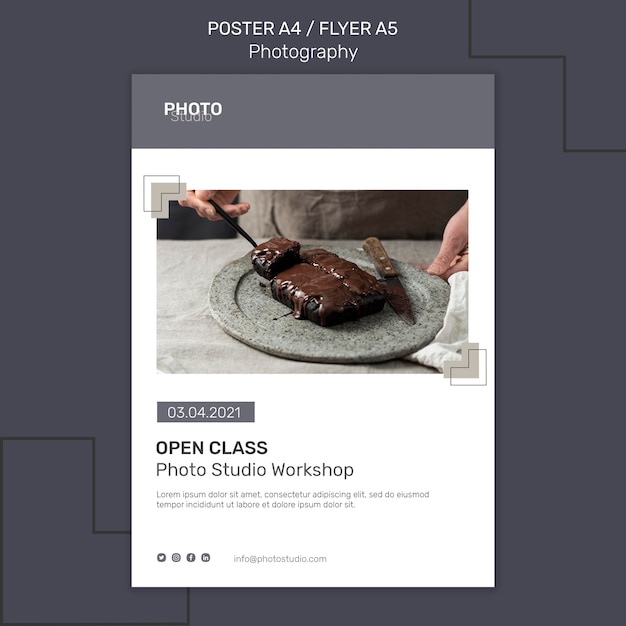 Modelo de pôster fotográfico