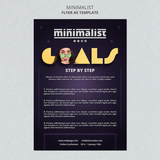 Modelo de pôster minimalista criativo