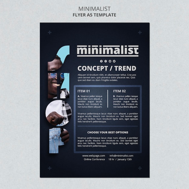 Modelo de pôster minimalista criativo